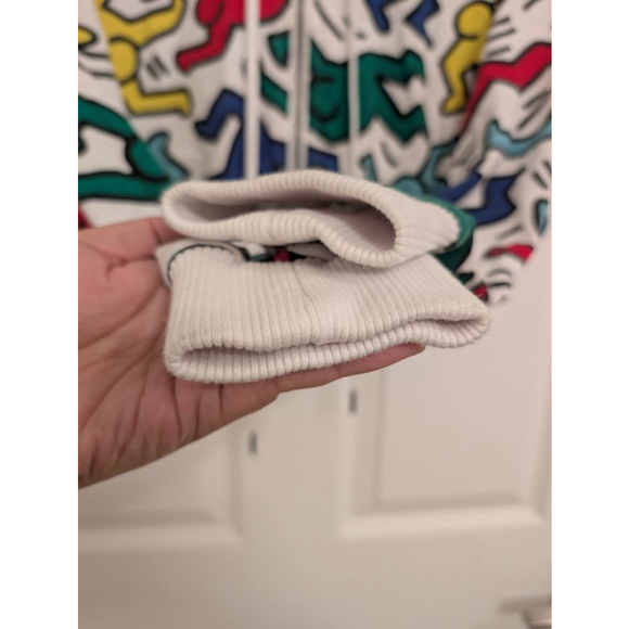 Alice + Olivia x Keith Haring Cropped Wide Sleeve Hoodie M Artsy Wearable Art - Picture 9 of 9